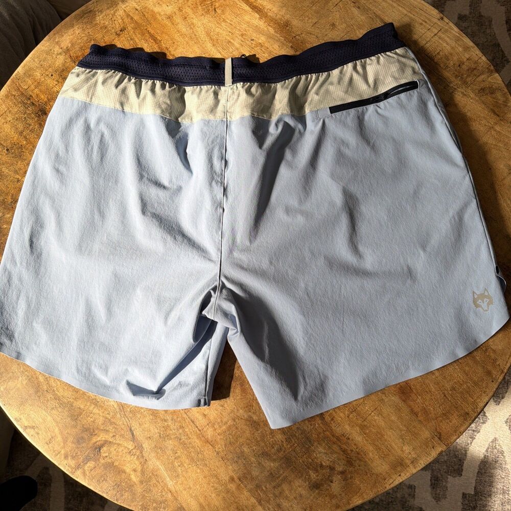 Greyson Athletic Shorts Blue Running Wolf Short 2XL 7” Inseam